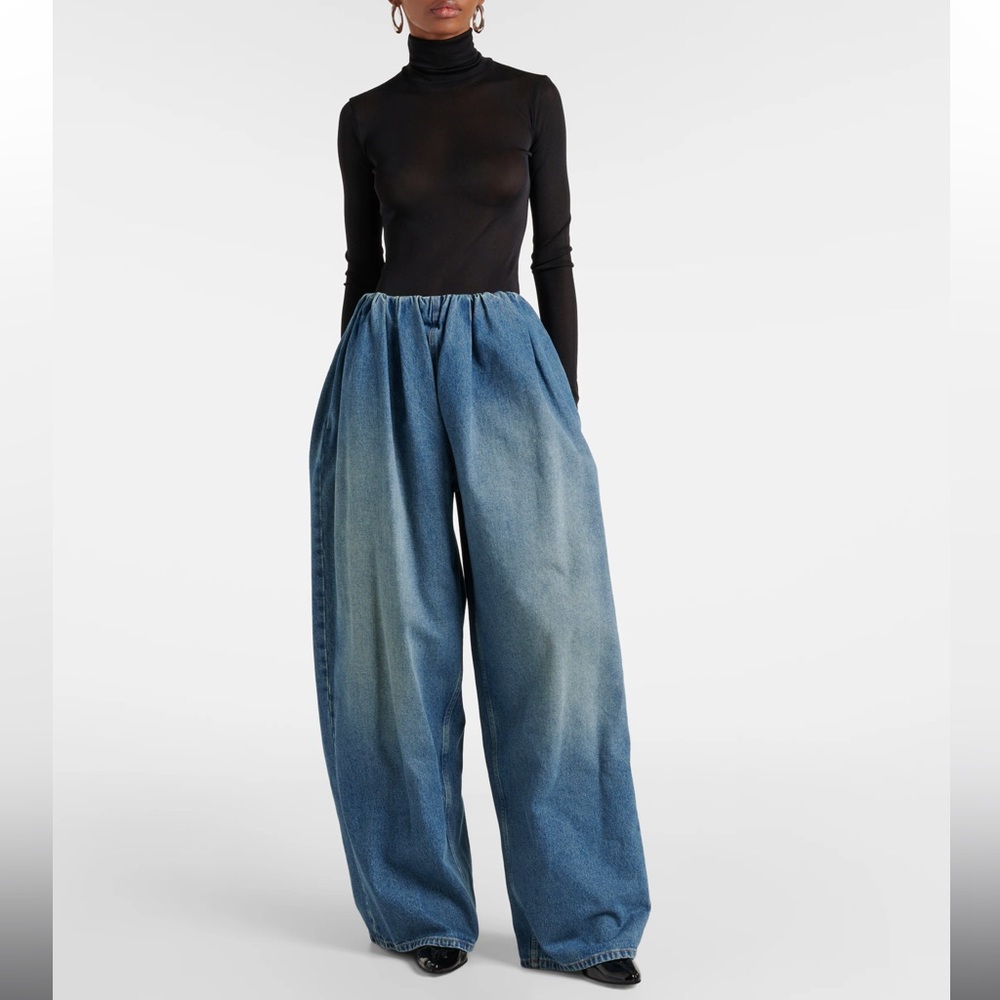 MM6 Maison Martin Margiela Blue Wide Leg Jeans